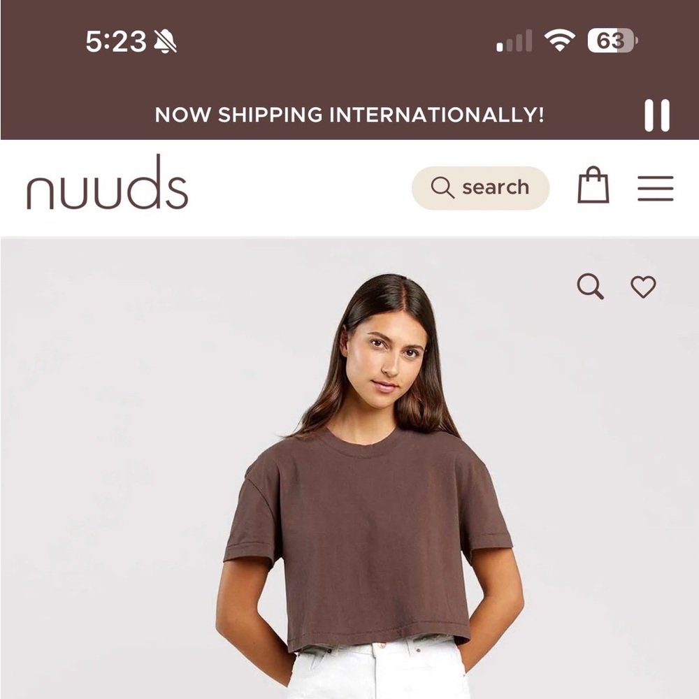 Nuuds Women's Chocolate Crop Top